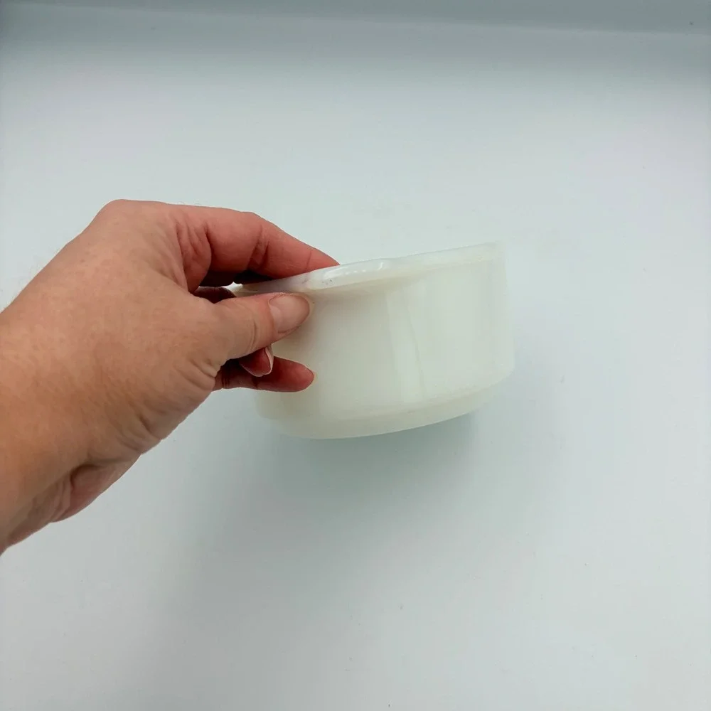 Pyrorey Brown Floral Milk‎ Glass Small Round Casserole Dish